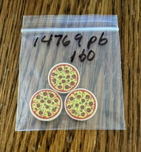 LEGO PN 14769pb274 2x2 Round Pizza Tile - Tan - 3 Pieces - New - Picture 1 of 1