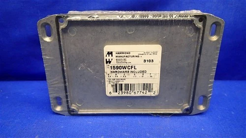 HAMMOND 1590WCFL DIE CAST ENCLOSURE w/LID HARDWARE INCLUDED NEW/FACTORY SEALED - Image 1 of 4