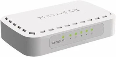 NETGEAR GS605-400PES Switch Desktop 5-port Gigabit Ethernet LAN RJ-45 Network - Image 1 of 3