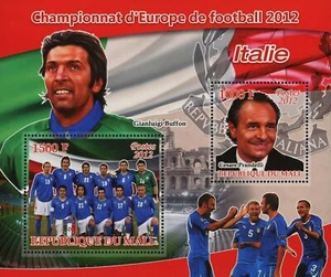 Glanluigi Buffon Stamp Soccer European Championship 2012 Italy Sov Sheet MNH - Picture 1 of 5