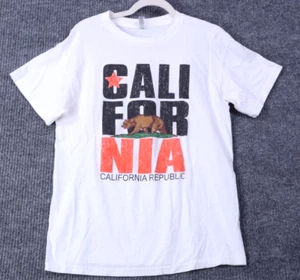Camicia grafica California North Star adulto taglia M bianca scritta skater street vintage - Foto 1 di 8