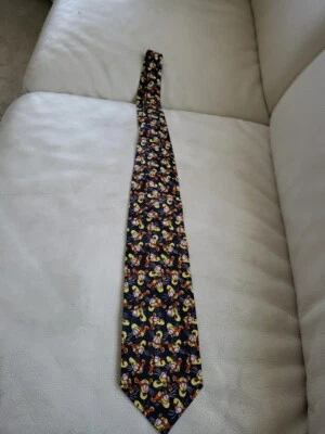 Corbata negra vintage para hombre Disney Pooh Tigger Winnie The Pooh  Foto 1 de 4