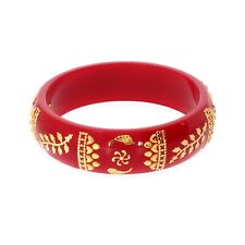 Senco Gold 22K Adorable Art Gold Red Pola Bangle For Women