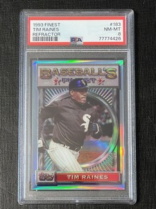 1993 Finest Refractor Tim Raines PSA 8 #183