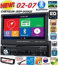 02 03 04 05 06 07 CHRYSLER JEEP DODGE 7" NAVIGATION CD DVD BLUETOOTH CAR STEREO