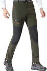 DAFENP Pantaloni Trekking Uomo Softshell da XL, A Verde Militare
