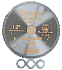 Hoteche 12" x 120T Aluminum Cutting TCT Saw Blade Arbor 1"/30mm/32mm/50mm 580232 - Picture 1 of 2