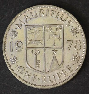 MAURITIUS 1 Rupee 1978 - Copper/Nickel - Elizabeth II. - XF - 4606 - Picture 1 of 2