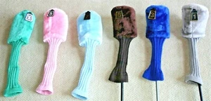 Headcover, acrylic fur Long Neck Single or Barrell set of 3 or 4 - See details - Picture 1 of 21
