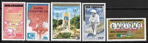 CENTRAL AFRICAN REPUBLIC Sc C155-9+C156(RED OVPR) NH ISSUE OF 1977 - BLACK OVPR - Picture 1 of 2
