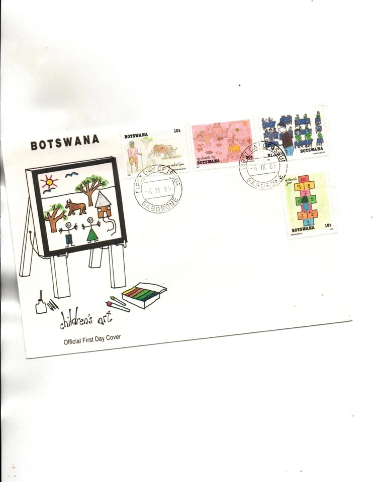 Botswana FDC Sc#460 to 463 Children Art - Image 1 of 1