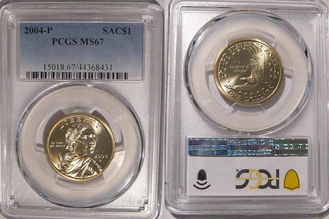 2004 P Sacagawea Dollar $1 PCGS MS67 Cover