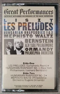 Vintage Cassette Tape: Great Performances: Franz Liszt Bernstein Ormandy - Picture 1 of 3