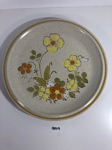 Plato de cena Hearthside Garden Festival flores sol gres vintage de colección - Imagen 1 de 2