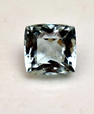 Natural Aquamarine Gemstone Top Faceted Cushion Cut 22.20 Ct Loose Gemstone - Image 1 of 4