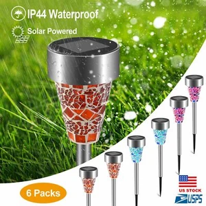 6x Solar Powered Landscape Lights Outdoor Pathway Garden Waterproof Patio Lamps - Picture 1 of 10