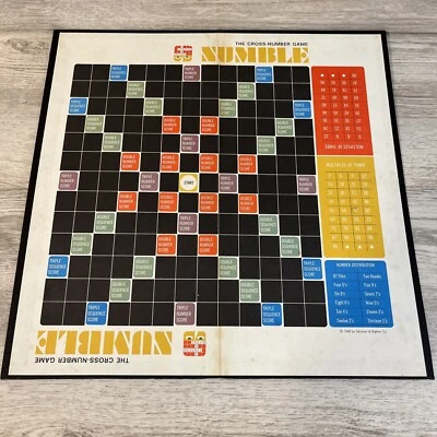 Vintage 1968 Numble The Cross-Number Game Parts Game Board - Image 1 of 4