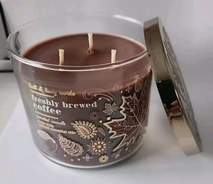 Bath & Body Works Candle FRESHLY BREWED COFFEE 3-Wick 14.5 oz. Large Candle - Picture 1 of 1