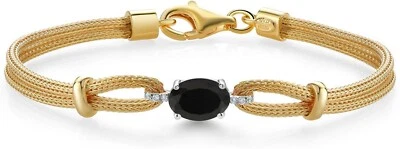 1.64Ct Oval Cut Lab Created two-tone diamond Bracelet 14K Rose Gold Plated - Image 1 of 3