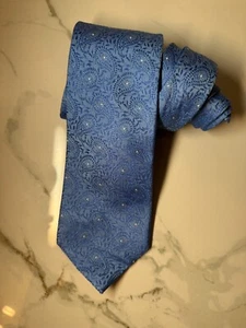 Corbata de cachemira azul seda 100 % hecha a mano Countess Mara - Imagen 1 de 5