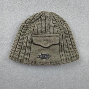 Dickies Side Pocket Knit Beanie Olive Green One Size Military Outdoor Hiking - Picture 1 of 4