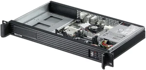 1U ITX (3.5" Open Bay)OR(2x2.5HDD)(Rackmount Chassis)(2x4cm Fan)D:9.84" Case NEW - Picture 1 of 12