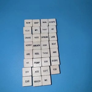 Vintage 1977 Dirty Words Dice Game Naughty 31 Dice Only - Picture 1 of 4
