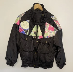Vintage UK 10 C&A Rodeo Skijacke Mehrfarbig Schnee Apres Ski Retro 80er Vintage - Bild 1 von 22