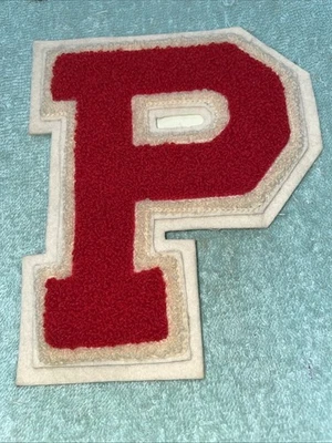Letter P Chenille Stitch Varsity  Patch 6 In X 5 IN Good Condition - Image 1 of 3