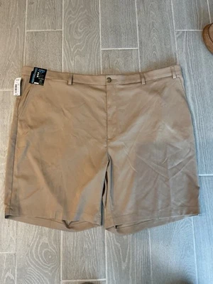 Roundtree & Yorke Performance Big Man 尺寸 50 棕褐色短裤全新带标签核心舒适腰围  — 第 1/4 张图片