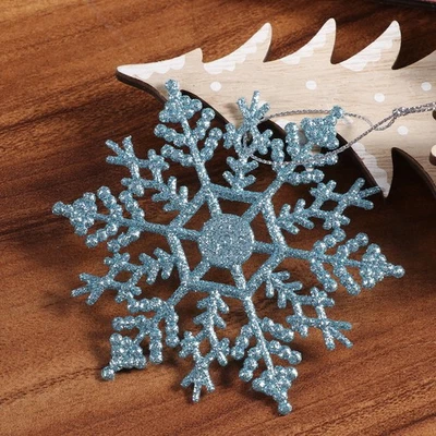  12pcs Christmas Snowflake Hanging Decors Christmas Tree Hanging Decoration 10CM - image 1 of 4