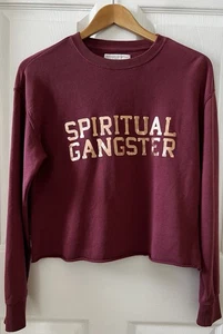 Sudadera corta Spiritual Gangster Mazzy Pullover Desert Rose XS cuadrada de gran tamaño - Imagen 1 de 17