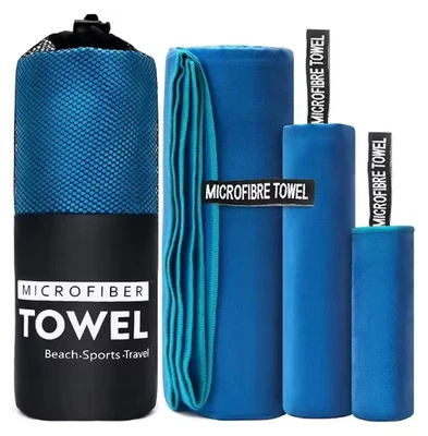 Toalla deportiva de secado rápido 40x80CM azul gris verde naranja natación gimnasio fitness Foto 1 de 4