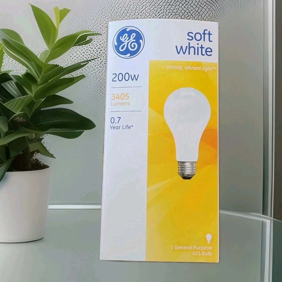 GE Soft White Light Bulb 200w A21 Bulb *New - Image 1 of 1