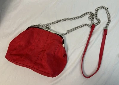 BRASH Monedero Festivo Rojo “Gamuza” con Correa Forro Estampado Leopardo ☼ Foto 1 de 4