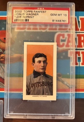 Topps Honus Wagner T206 2000 reimpresión PSA 10 Piratas Foto 1 de 2