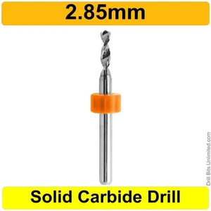 Broca de carburo de 2,85 mm .112" vástago de 1/8" de una pieza - Taladro de carburo premium - Imagen 1 de 5