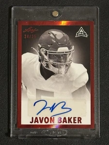 2021 Leaf Javon Baker #BW-JB1 RC Red Spectrum /25 - Picture 1 of 7