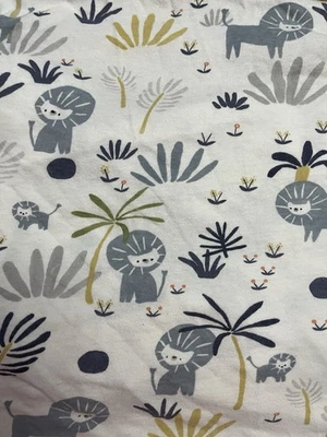 Pottery Barn Kids Fitted Crib Sheet 100% Cotton Lion Safari - Image 1 of 4