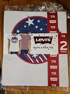 NWT Girls Youth Levi's 2 Pack Tee Size 7/8 - Picture 1 of 5