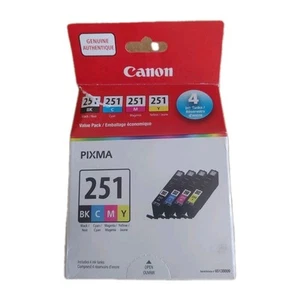 Caja abierta Canon Pixma CLI-251 con solo tanques de tinta BK & Y - sin usar.  - Imagen 1 de 7