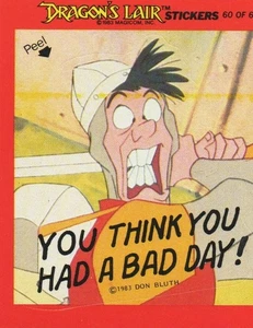 Dragons Lair Stickers / Rub Off Game Individual Trading Cards - Foto 1 di 57