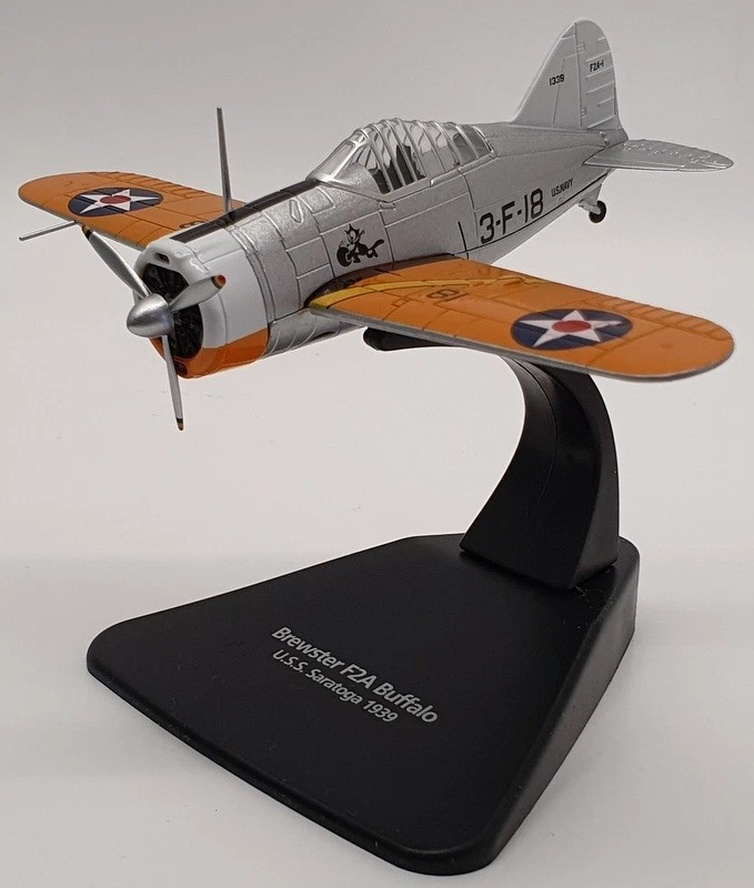 Avión Oxford escala 1/72 AC082 - Brewster F2A Buffalo USS Saratoga 1939 Foto 1 de 4