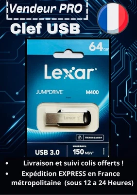 Clé Usb Lexar M400 JumpDrive 64Go 3.0 Original - Photo 1/4