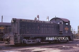 EISENBAHN SLIDE PEORIA & PEKIN UNION Ry P&PU EMD SW7 LOK #410 um 1974 - Bild 1 von 1