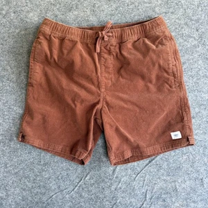 Katin Shorts Herren mittelbraun Cord Gummibund Kordelzug Spaziergang Sommer - Bild 1 von 4