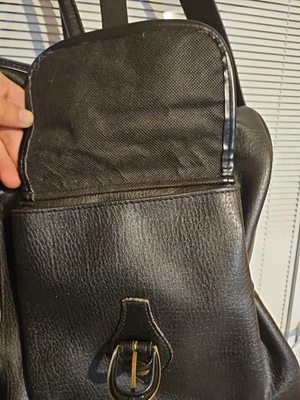 Bolso de Lona Grande Negro Paul Sebastian PS De Colección con Borde de Latón 19 X 12 X 9.  En muy buena condición  Foto 1 de 4