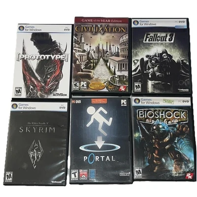 Lot of 6 Of Vintage PC Games Working Very Good Tested! 5 Game CIB 1 No Manual. - Image 1 of 4