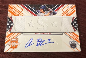 2019 Panini Elite Extra Edition Orange ROOKIE AUTO JERSEY #37/49 Alec Burleson