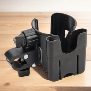 Useful 2-in-1 Stroller Cup Holder with Phone Holder for Stroller Bike Golf Cart - Picture 1 of 9